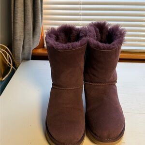 UGG Plum Faux Fur Boots